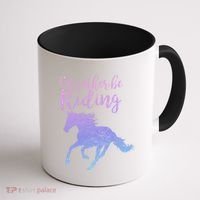 ID Rather Be Riding Horses Horseback Equestrian Rider Gift Coffee Mug thumb 1