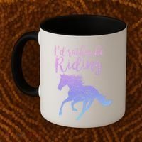 ID Rather Be Riding Horses Horseback Equestrian Rider Gift Coffee Mug thumb 2