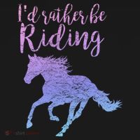 ID Rather Be Riding Horses Horseback Equestrian Rider Gift Women's Hoodie thumb 2