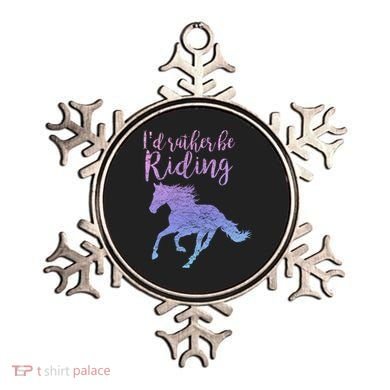 ID Rather Be Riding Horses Horseback Equestrian Rider Gift Ornament