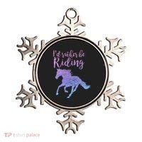 ID Rather Be Riding Horses Horseback Equestrian Rider Gift Ornament thumb 0