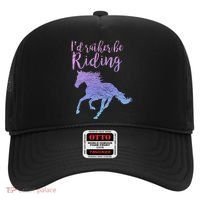 ID Rather Be Riding Horses Horseback Equestrian Rider Gift Hat thumb 0