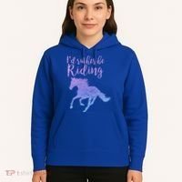 ID Rather Be Riding Horses Horseback Equestrian Rider Gift Hoodie thumb 5
