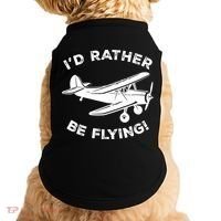 I'd Rather Be Flying Funny Pilot & Aviation Airplane Gift Doggie Tank thumb 0