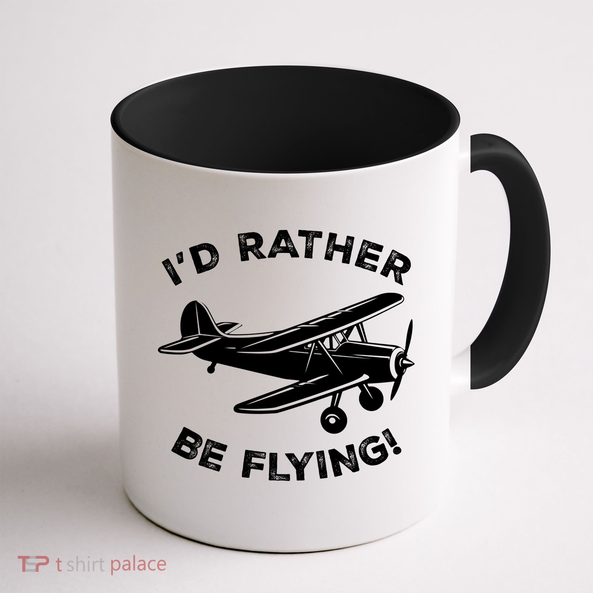 I'd Rather Be Flying Funny Pilot & Aviation Airplane Gift Coffee Mug