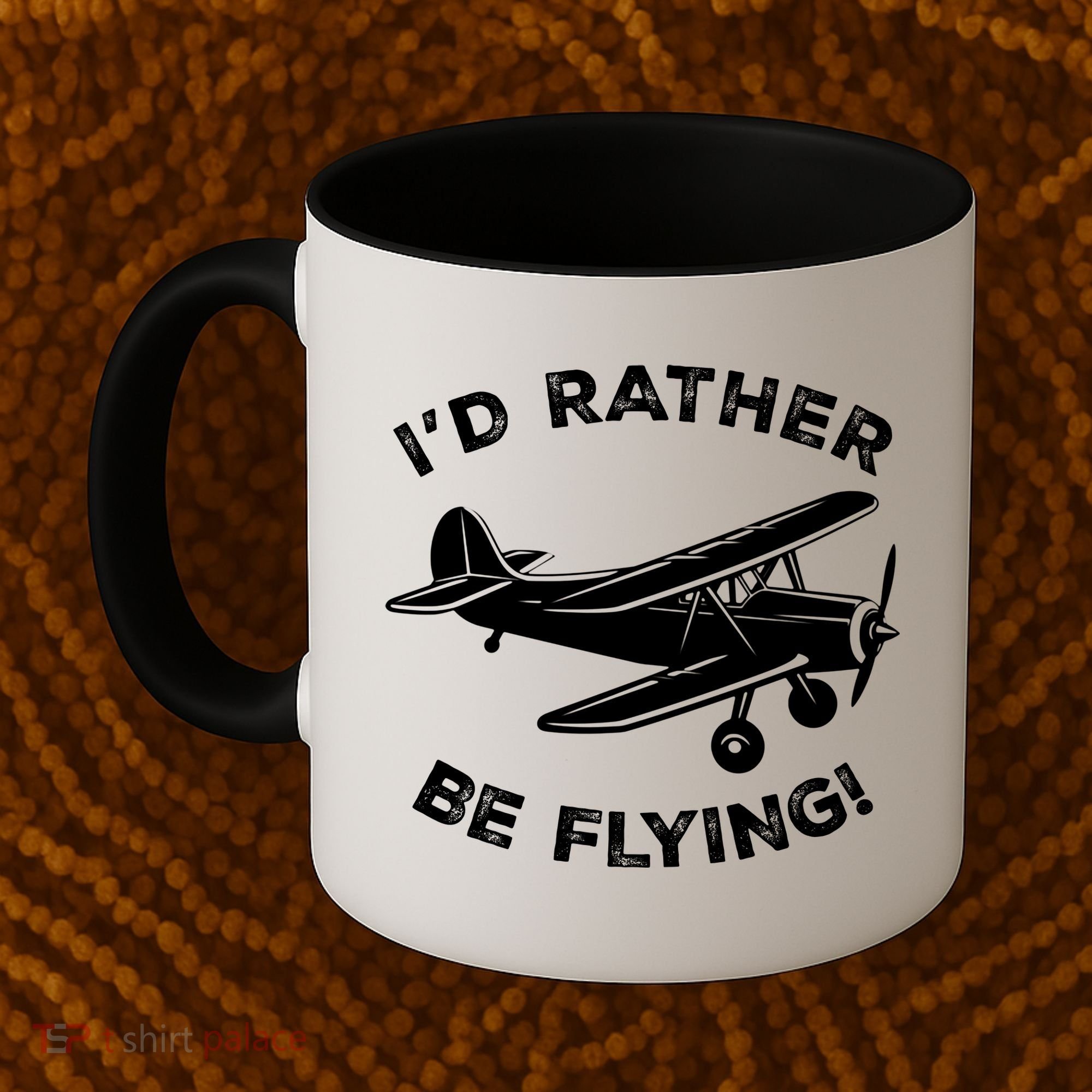 I'd Rather Be Flying Funny Pilot & Aviation Airplane Gift Coffee Mug