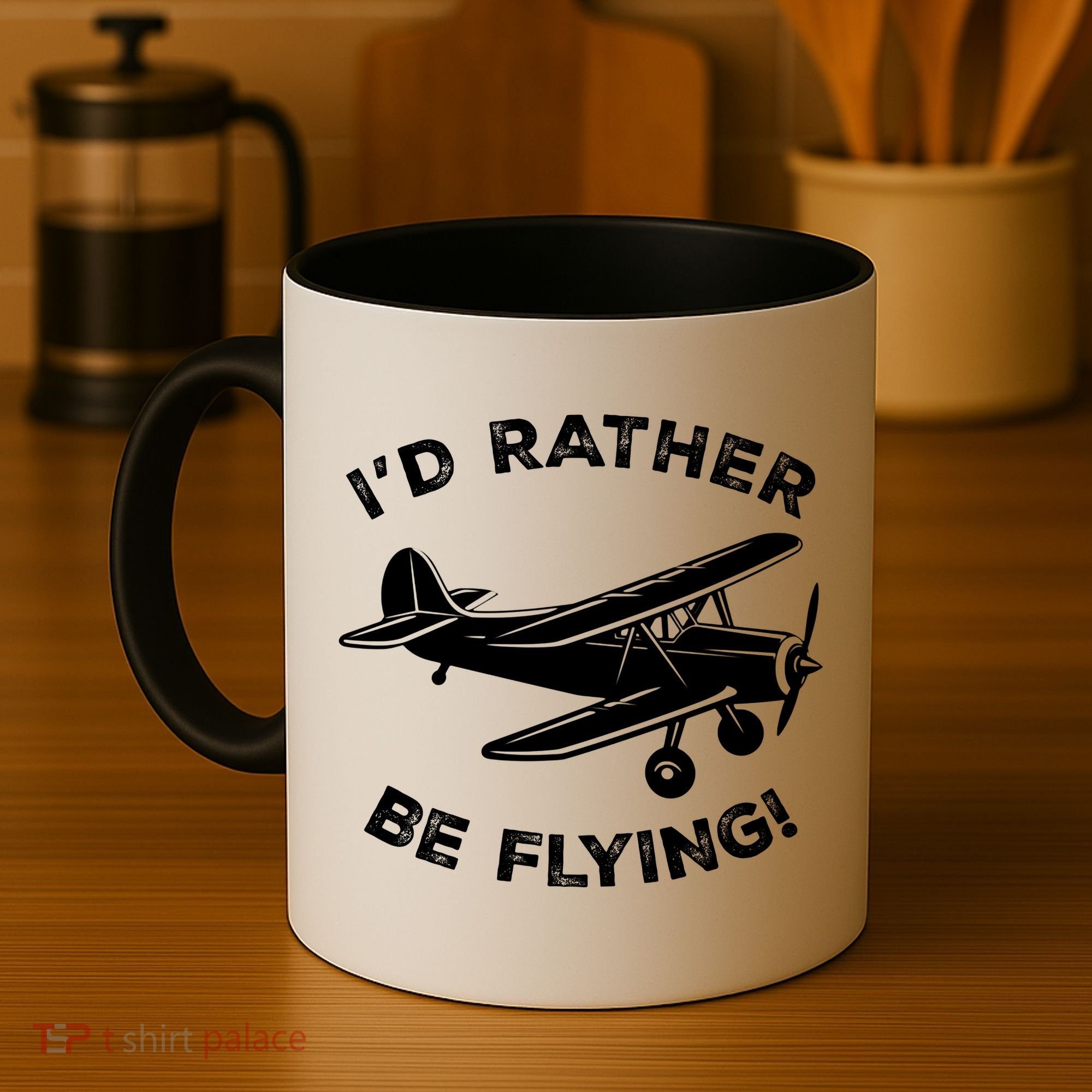 I'd Rather Be Flying Funny Pilot & Aviation Airplane Gift Coffee Mug