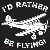 I'd Rather Be Flying Funny Pilot & Aviation Airplane Gift Beanie thumb 2