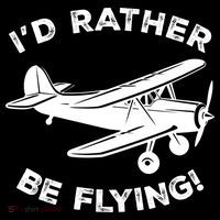 I'd Rather Be Flying Funny Pilot & Aviation Airplane Gift Mousepad thumb 1