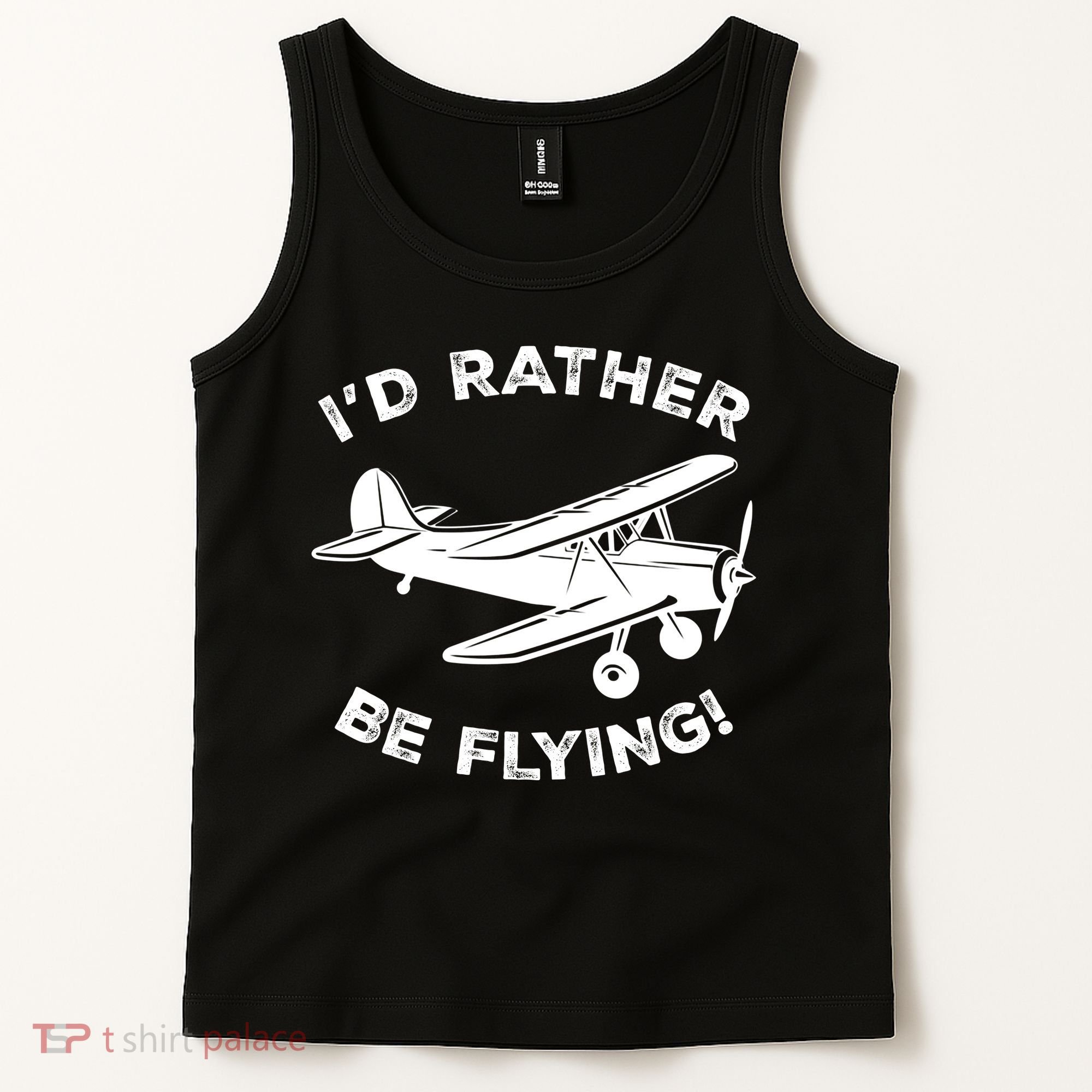I'd Rather Be Flying Funny Pilot & Aviation Airplane Gift Tank Top