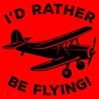 I'd Rather Be Flying Funny Pilot & Aviation Airplane Gift Santa Hat thumb 1