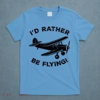 I'd Rather Be Flying Funny Pilot & Aviation Airplane Gift T-Shirt thumb 4