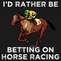 Id Rather Be Betting On Horses Horse Racing Betting Gift Polo thumb 3