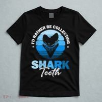 Id Rather Be Collecting Shark Teeth Fossil Tooth Hunter T-Shirt thumb 5