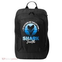 Id Rather Be Collecting Shark Teeth Fossil Tooth Hunter City Backpack thumb 0