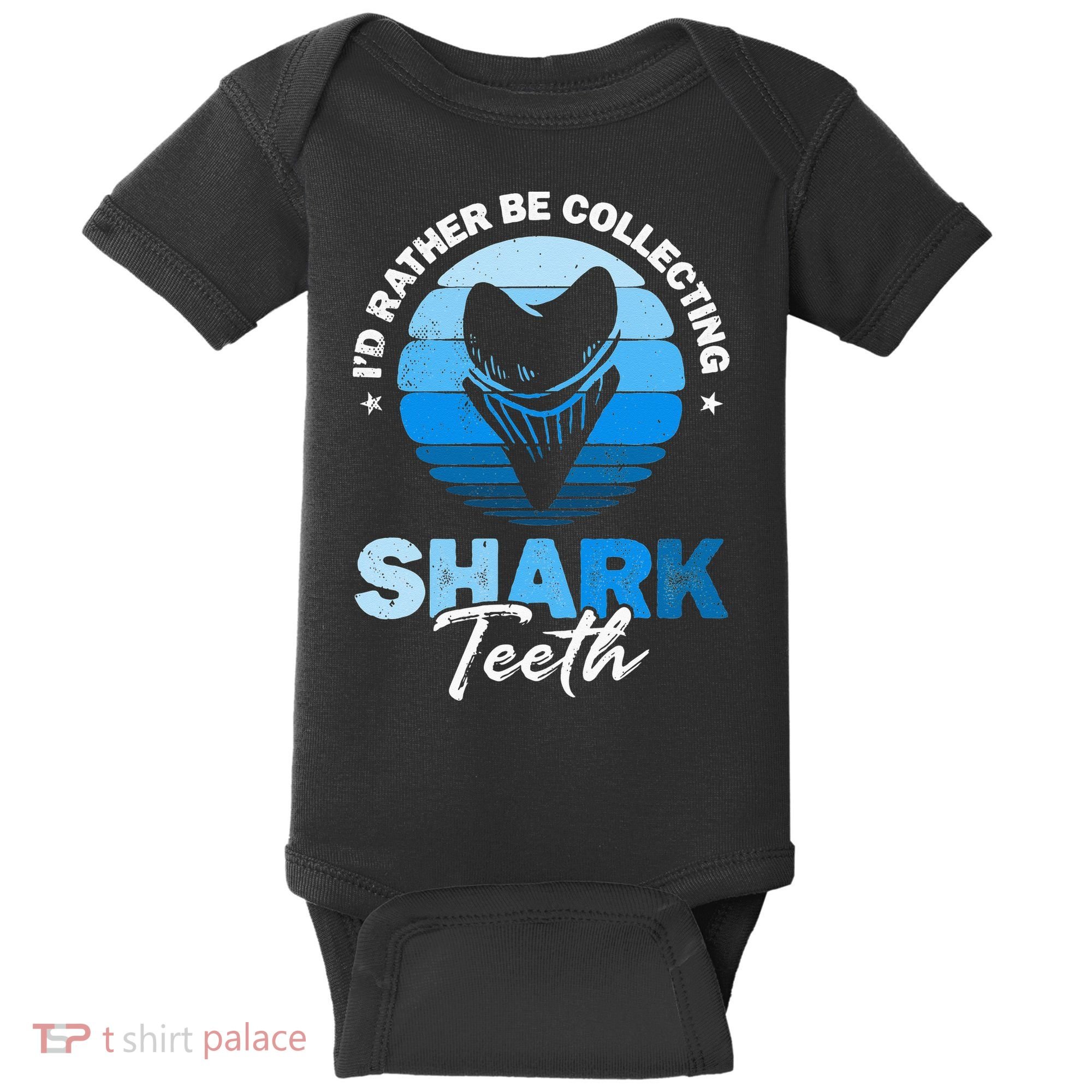 Id Rather Be Collecting Shark Teeth Fossil Tooth Hunter Baby Bodysuit