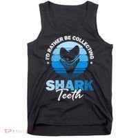 Id Rather Be Collecting Shark Teeth Fossil Tooth Hunter Tank Top thumb 0