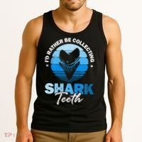 Id Rather Be Collecting Shark Teeth Fossil Tooth Hunter Tank Top thumb 3