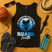 Id Rather Be Collecting Shark Teeth Fossil Tooth Hunter Tank Top thumb 4