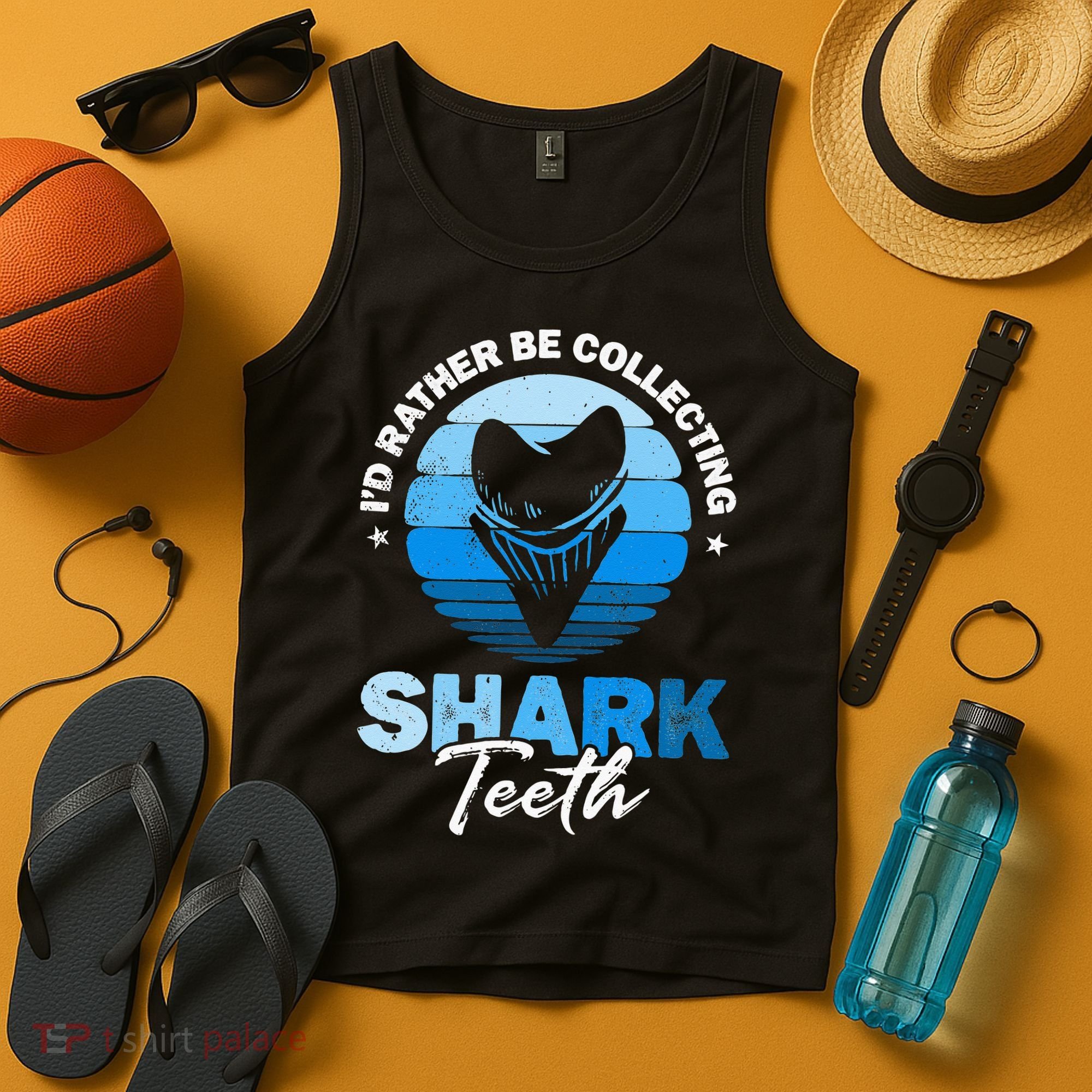 Id Rather Be Collecting Shark Teeth Fossil Tooth Hunter Tank Top