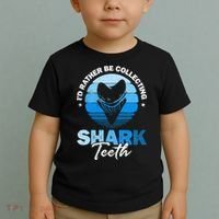 Id Rather Be Collecting Shark Teeth Fossil Tooth Hunter Toddler T-Shirt thumb 2