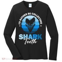 Id Rather Be Collecting Shark Teeth Fossil Tooth Hunter Women's Long Sleeve Shirt thumb 0