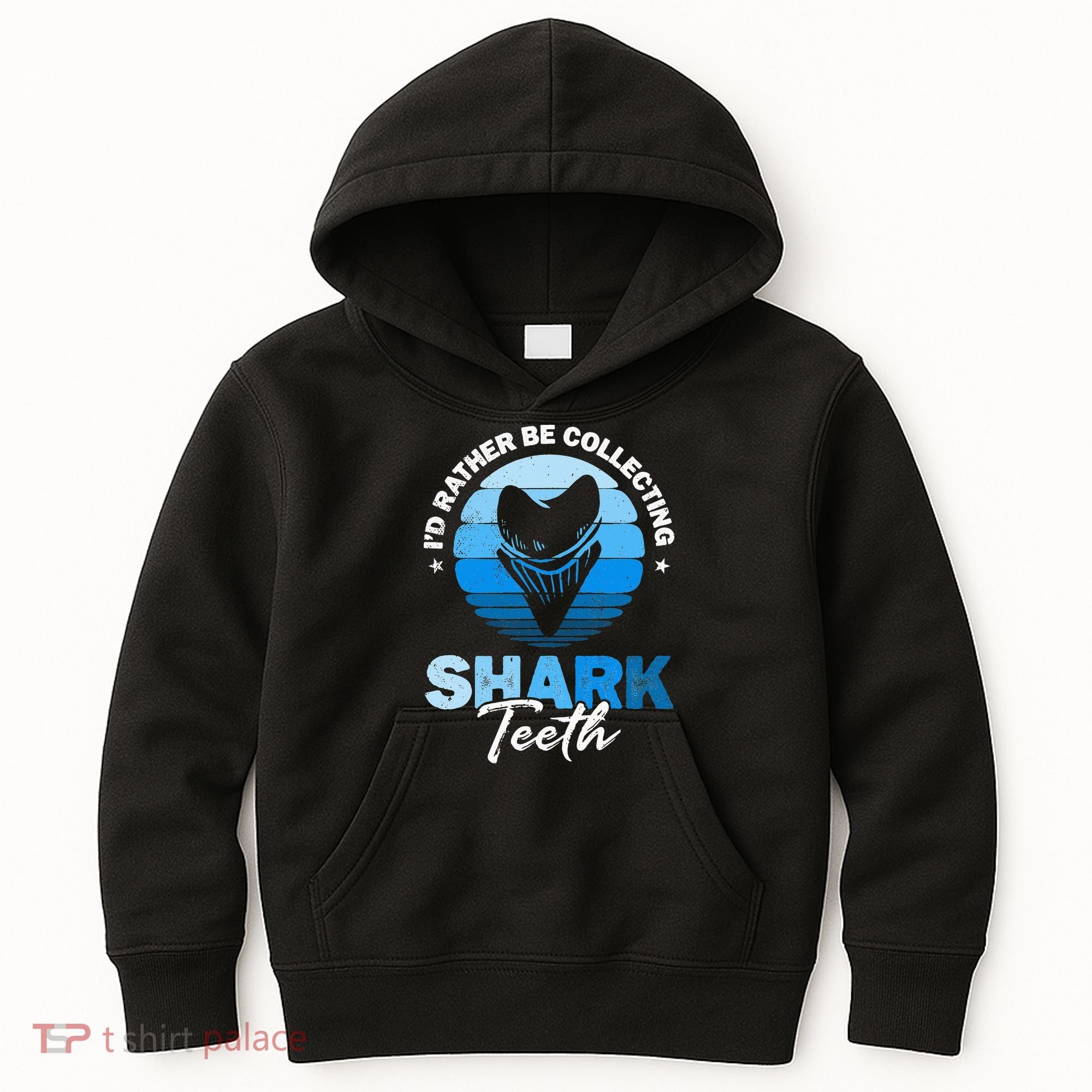 Id Rather Be Collecting Shark Teeth Fossil Tooth Hunter Kids Hoodie