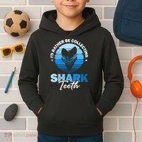 Id Rather Be Collecting Shark Teeth Fossil Tooth Hunter Kids Hoodie thumb 2