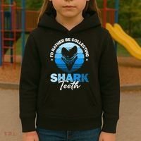 Id Rather Be Collecting Shark Teeth Fossil Tooth Hunter Kids Hoodie thumb 3