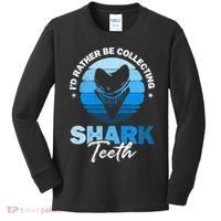 Id Rather Be Collecting Shark Teeth Fossil Tooth Hunter Kids Long Sleeve Shirt thumb 0
