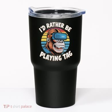 ID Rather Be Playing Tag Gorilla Monke Tag Gorilla Vr Gamer Tumbler