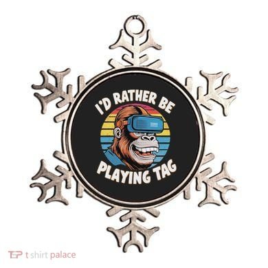 ID Rather Be Playing Tag Gorilla Monke Tag Gorilla Vr Gamer Ornament