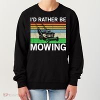 Id Rather Be Mowing Lawn Mowing Women's Sweatshirt thumb 0