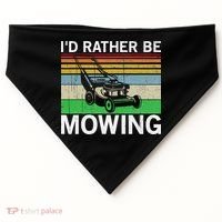 Id Rather Be Mowing Lawn Mowing USA-Made Doggie Bandana thumb 0