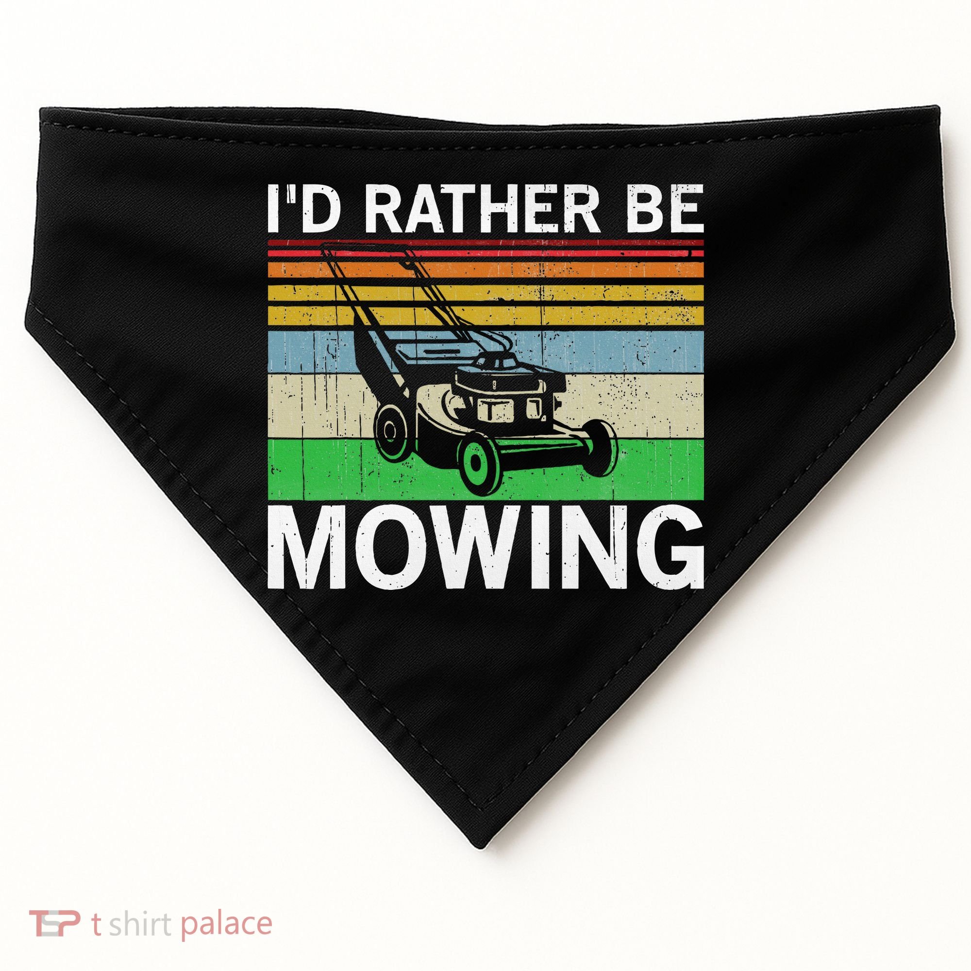 Id Rather Be Mowing Lawn Mowing USA-Made Doggie Bandana