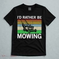Id Rather Be Mowing Lawn Mowing T-Shirt thumb 5