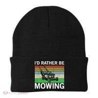 Id Rather Be Mowing Lawn Mowing Beanie thumb 0