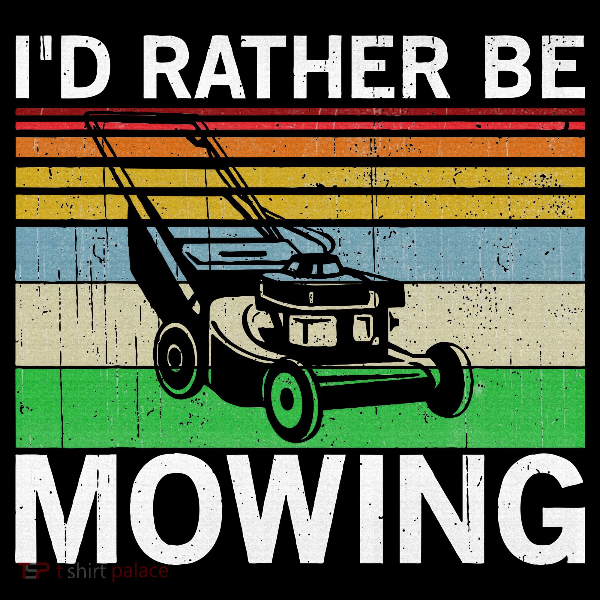 Id Rather Be Mowing Lawn Mowing Coaster