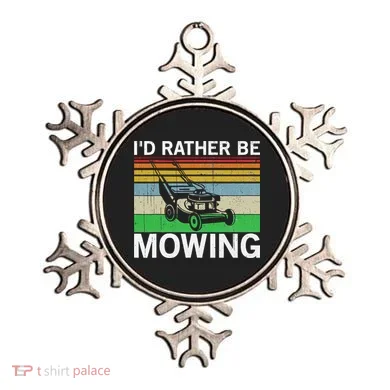 Id Rather Be Mowing Lawn Mowing Ornament