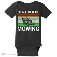 Id Rather Be Mowing Lawn Mowing Baby Bodysuit thumb 0