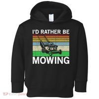 Id Rather Be Mowing Lawn Mowing Toddler Hoodie thumb 0