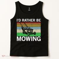 Id Rather Be Mowing Lawn Mowing Tank Top thumb 2