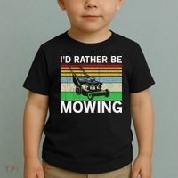 Id Rather Be Mowing Lawn Mowing Toddler T-Shirt thumb 2