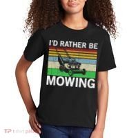 Id Rather Be Mowing Lawn Mowing Kids T-Shirt thumb 2