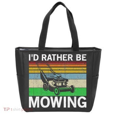Id Rather Be Mowing Lawn Mowing Tote Bag