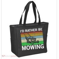 Id Rather Be Mowing Lawn Mowing Tote Bag thumb 2