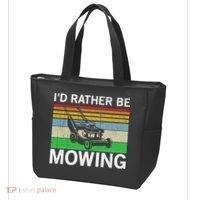 Id Rather Be Mowing Lawn Mowing Tote Bag thumb 3