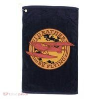 I'd Rather Be Flying Golf Towel thumb 0
