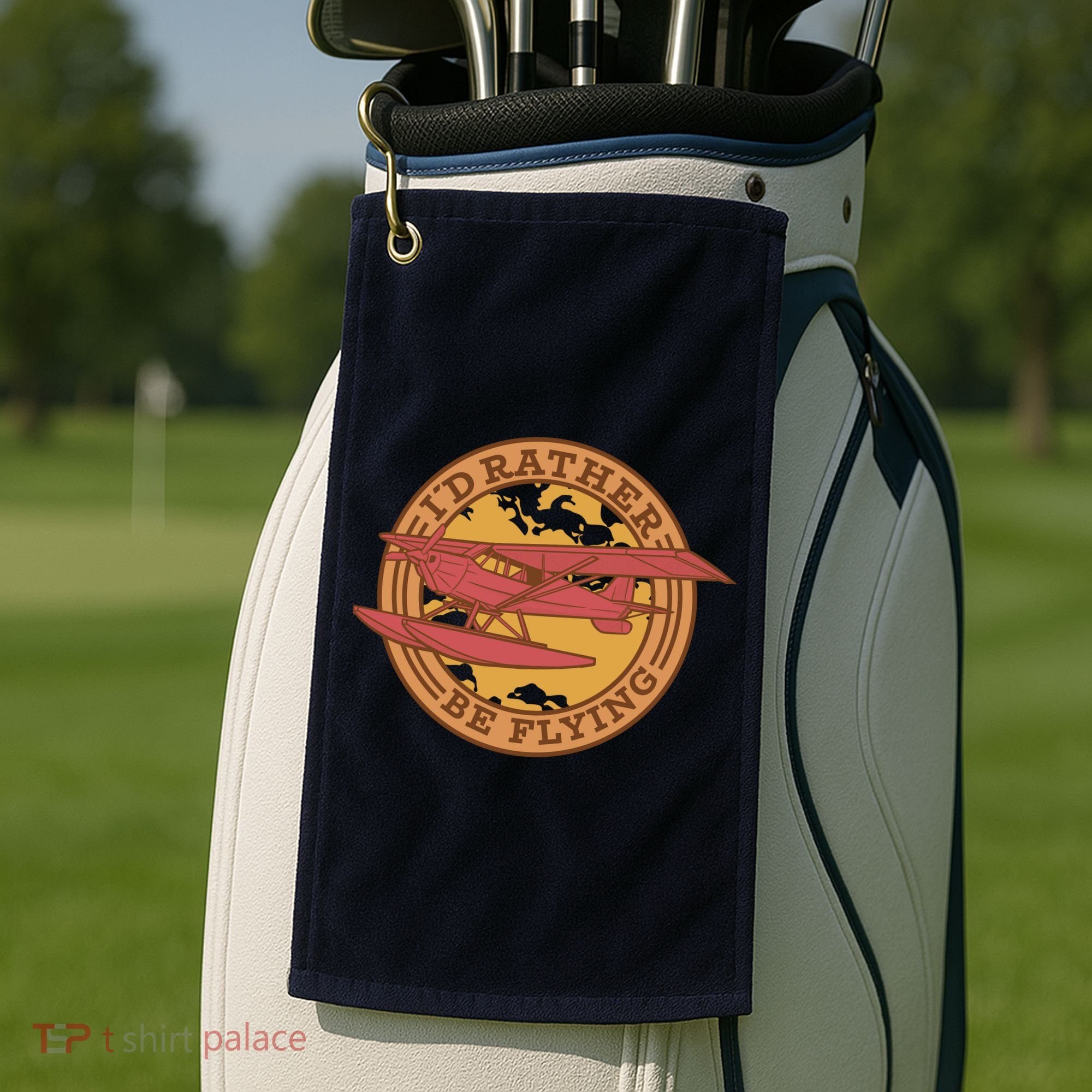 I'd Rather Be Flying Golf Towel