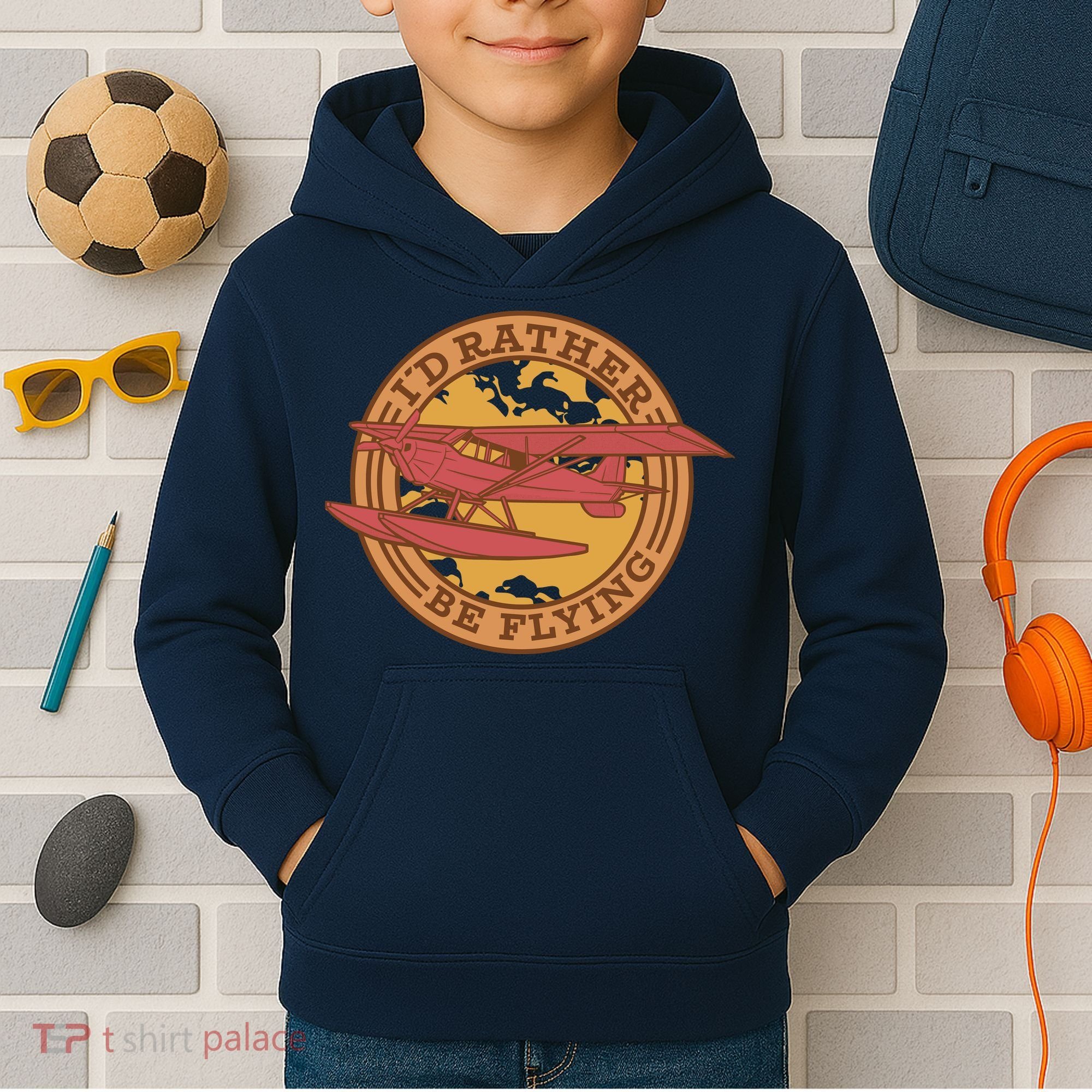 I'd Rather Be Flying Kids Hoodie